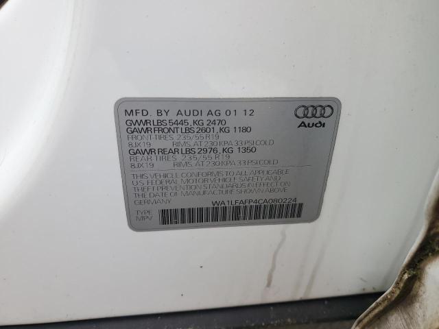 WA1LFAFP4CA080224 - 2012 AUDI Q5 PREMIUM PLUS WHITE photo 13