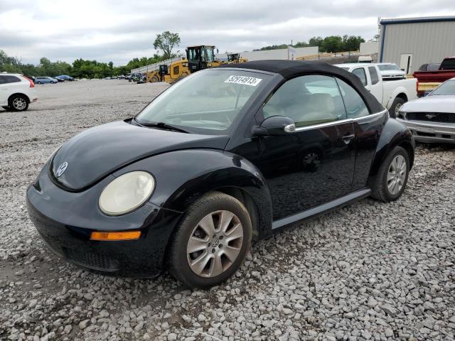 3VWPF31Y78M405670 - 2008 VOLKSWAGEN NEW BEETLE CONVERTIBLE S BLACK photo 1