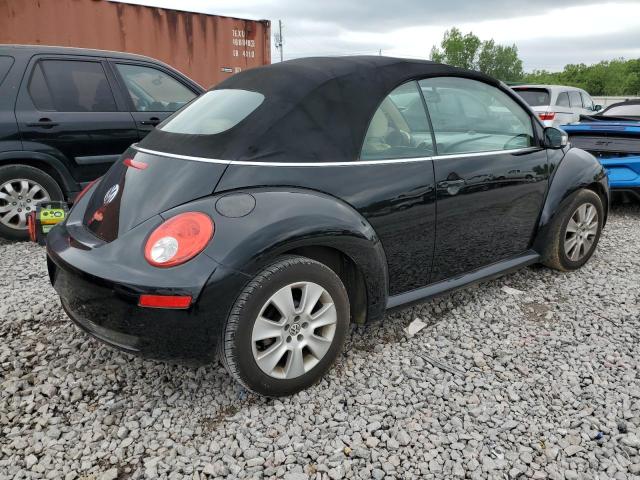 3VWPF31Y78M405670 - 2008 VOLKSWAGEN NEW BEETLE CONVERTIBLE S BLACK photo 3