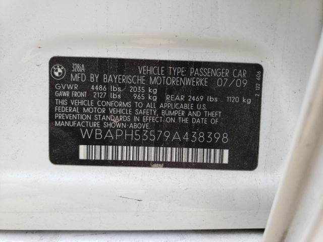 WBAPH53579A438398 - 2009 BMW 328 I SULEV WHITE photo 12