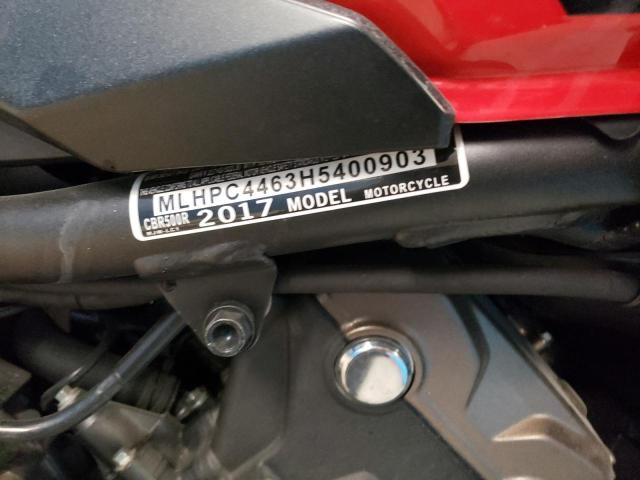 MLHPC4463H5400903 - 2017 HONDA CBR500 R RED photo 12