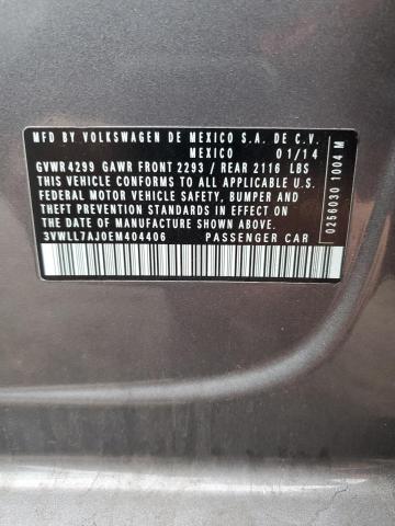 3VWLL7AJ0EM404406 - 2014 VOLKSWAGEN JETTA TDI GRAY photo 12
