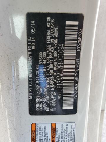 JF1ZNAA12F8701094 - 2015 TOYOTA SCION FR-S თეთრი ფოტო 12