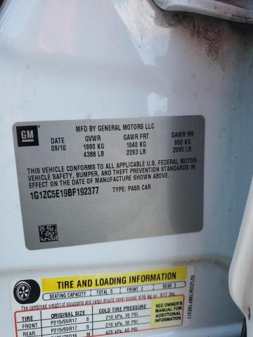 1G1ZC5E19BF192377 - 2011 CHEVROLET MALIBU 1LT WHITE photo 12