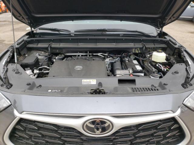 5TDGZRBH1NS253151 - 2022 TOYOTA HIGHLANDER XLE Gris foto 12