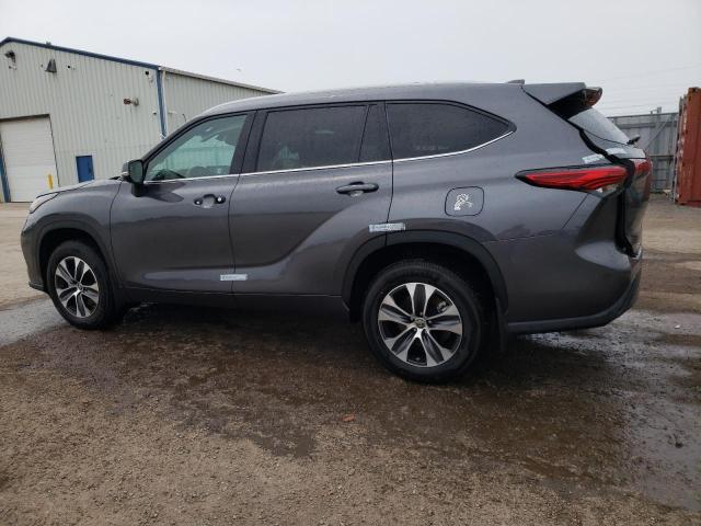 5TDGZRBH1NS253151 - 2022 TOYOTA HIGHLANDER XLE Gris foto 2