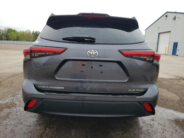 5TDGZRBH1NS253151 - 2022 TOYOTA HIGHLANDER XLE Gris foto 6