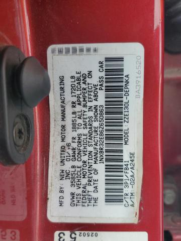 1NXBR32E86Z650863 - 2006 TOYOTA COROLLA CE RED photo 12