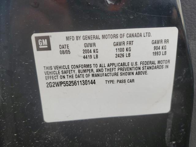 2G2WP552561130144 - 2006 PONTIAC GRAND PRIX 黑色 照片 12