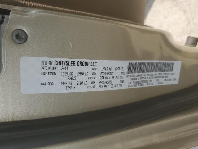 2A4RR8DG6BR659352 - 2011 CHRYSLER TOWN & COU TOURING L GOLD photo 13