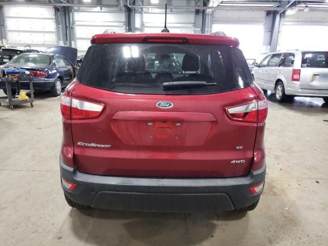 MAJ6P1UL3JC226779 - 2018 FORD ECOSPORT SE MAROON photo 6