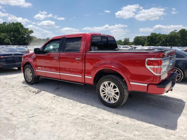 1FTFW1CT2BFA64061 - 2011 FORD F150 SUPERCREW RED photo 2