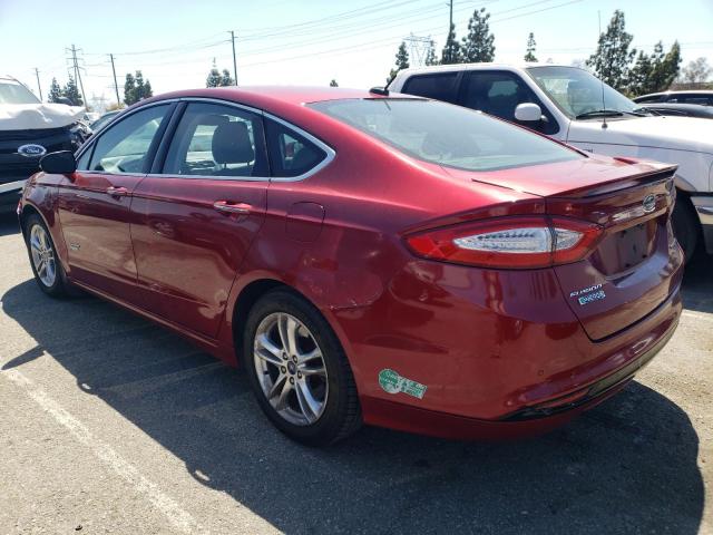 3FA6P0SU0GR304581 - 2016 FORD FUSION TITANIUM PHEV RED photo 2