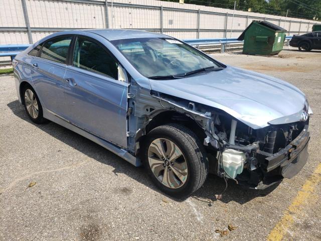 KMHEC4A44DA099293 - 2013 HYUNDAI SONATA HYBRID BLUE photo 4