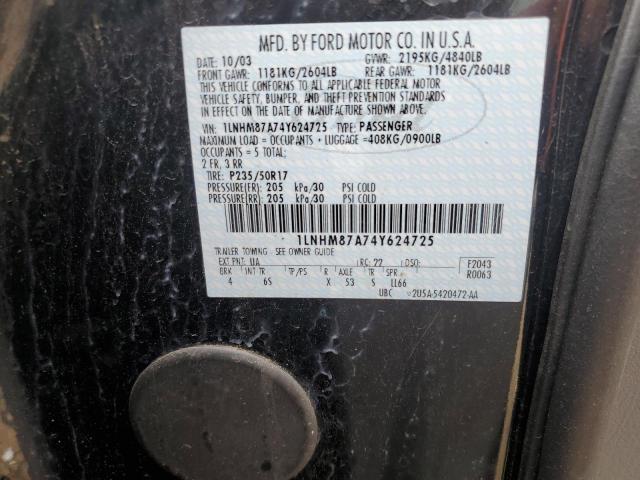 1LNHM87A74Y624725 - 2004 LINCOLN LS 黑色 照片 12