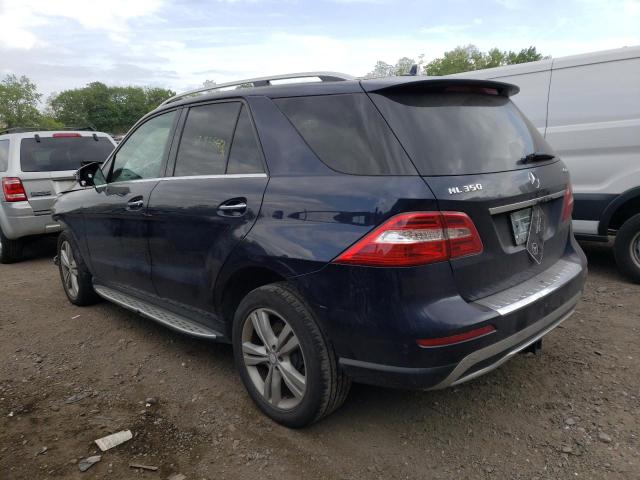4JGDA5HB8EA373835 - 2014 MERCEDES-BENZ ML 350 4MATIC BLUE photo 2