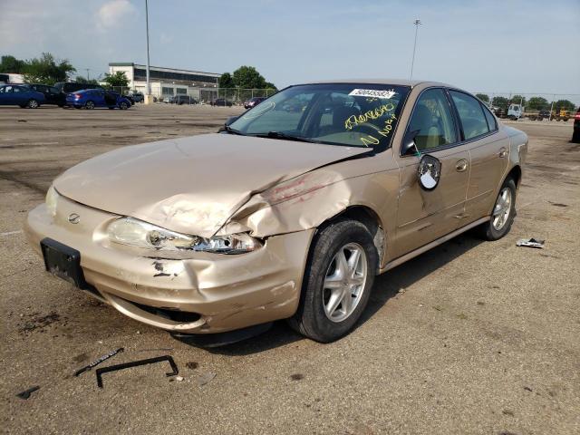 1G3NL52E54C123932 - 2004 OLDSMOBILE ALERO GL GOLD photo 2