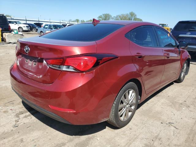 5NPDH4AE4GH765799 - 2016 HYUNDAI ELANTRA SE RED photo 3