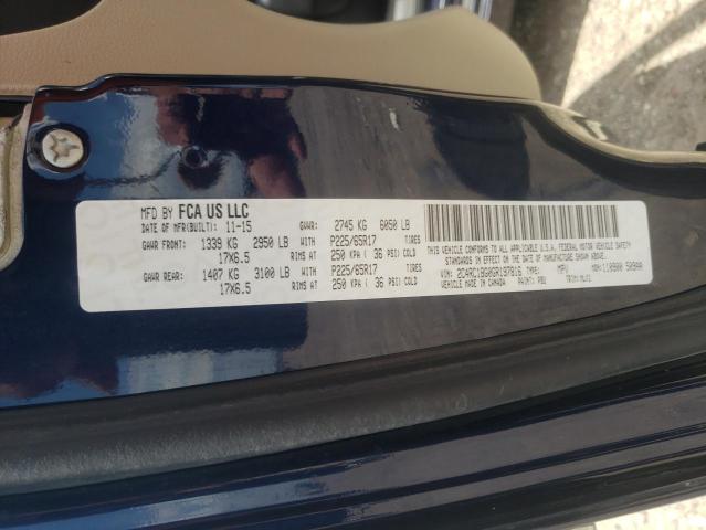 2C4RC1BG0GR197816 - 2016 CHRYSLER TOWN & COU TOURING Mavi foto 13