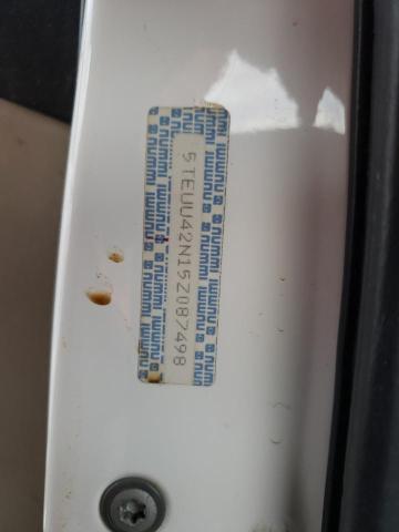 5TEUU42N15Z087498 - 2005 TOYOTA TACOMA ACCESS CAB თეთრი ფოტო 12