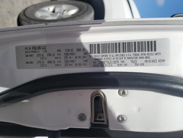 1C6RR6TT0LS119270 - 2020 RAM 1500 CLASS SLT 白色 照片 13