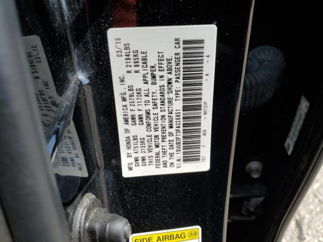 19UUB3F73FA006851 - 2015 ACURA TLX ADVANCE BLACK photo 12