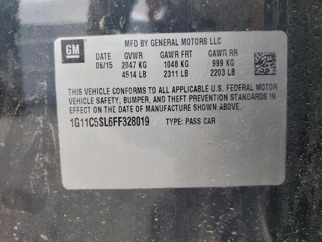 1G11C5SL6FF328019 - 2015 CHEVROLET MALIBU 1LT 石墨色 照片 12