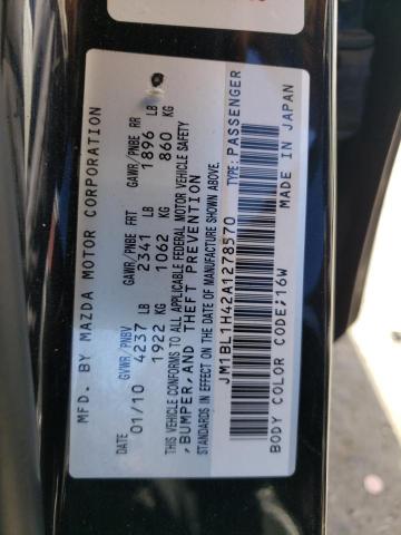 JM1BL1H42A1278570 - 2010 MAZDA SPEED 3 BLACK photo 12