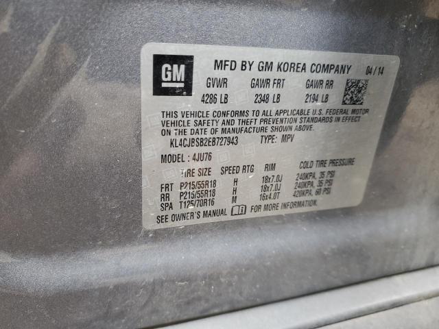 KL4CJBSB2EB727943 - 2014 BUICK ENCORE CONVENIENCE 蓝色 照片 13