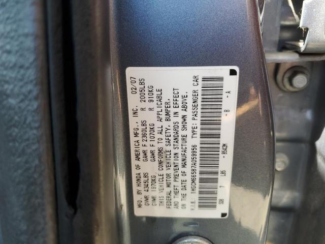 1HGCM66587A059956 - 2007 HONDA ACCORD EX BLUE photo 12