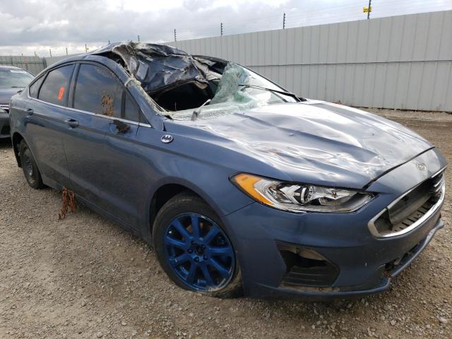 3FA6P0HD7KR190773 - 2019 FORD FUSION SE BLUE photo 1