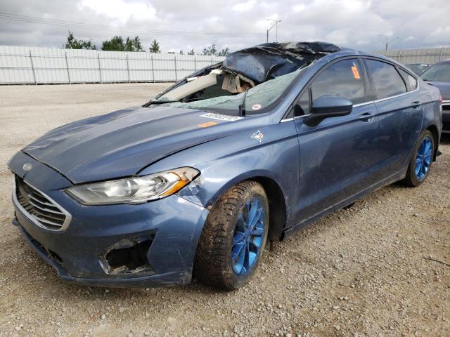 3FA6P0HD7KR190773 - 2019 FORD FUSION SE BLUE photo 2