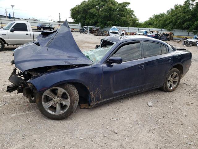 2C3CDXHG3EH342125 - 2014 DODGE CHARGER SXT BLUE photo 1