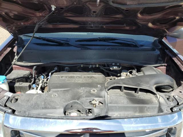 5FNYF4H57CB071145 - 2012 HONDA PILOT EXL BURGUNDY photo 11