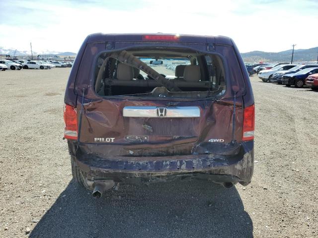 5FNYF4H57CB071145 - 2012 HONDA PILOT EXL BURGUNDY photo 6