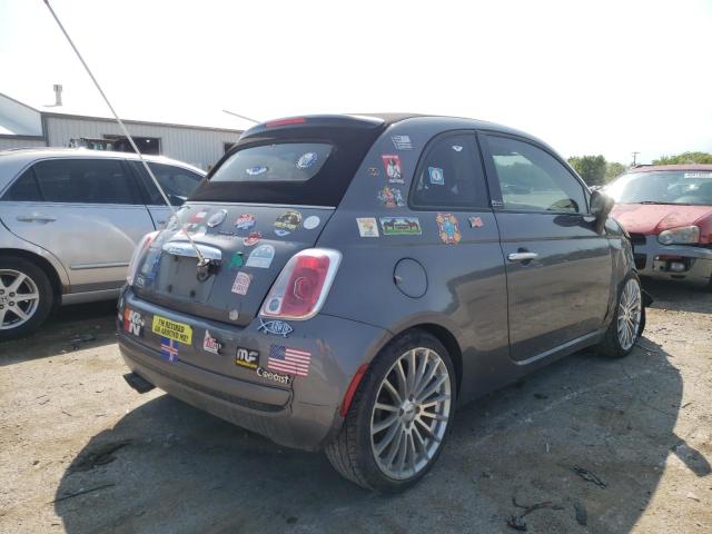 3C3CFFDR5CT220429 - 2012 FIAT 500 POP GRAY photo 4