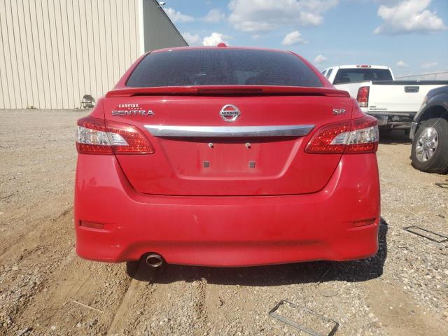 3N1AB7AP0FY233767 - 2015 NISSAN SENTRA S RED photo 6