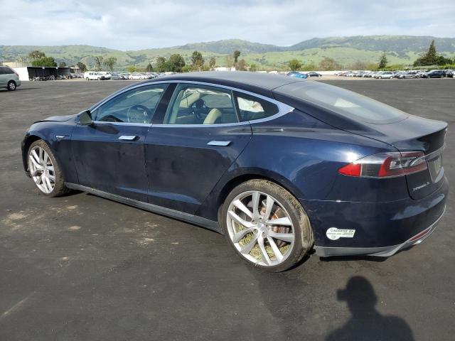 5YJSA1H12EFP36553 - 2014 TESLA MODEL S BLUE photo 2