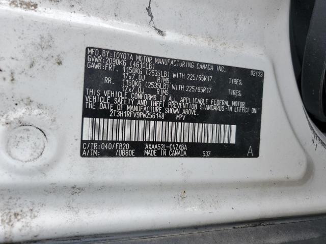 2T3H1RFV9PW256148 - 2023 TOYOTA RAV4 LE WHITE photo 14