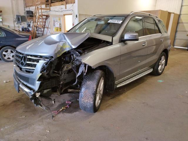 4JGDA5HB4EA306391 - 2014 MERCEDES-BENZ ML 350 4MATIC SILVER photo 1