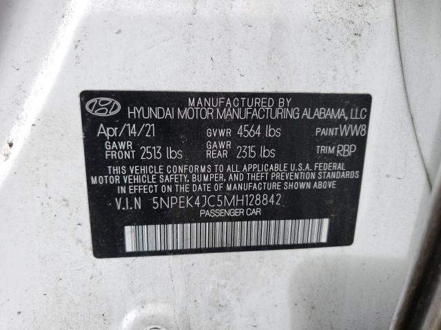 5NPEK4JC5MH128842 - 2021 HYUNDAI SONATA N LINE WHITE photo 12