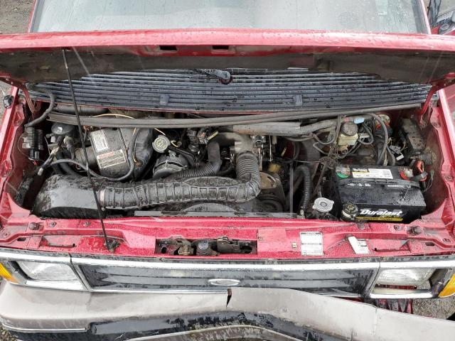 1FMCA11U9MZA67971 - 1991 FORD AEROSTAR RED photo 12