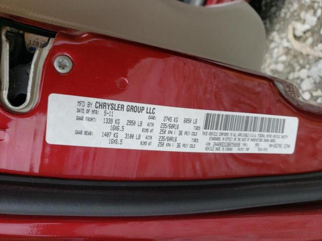 2A4RR5DG3BR750898 - 2011 CHRYSLER TOWN & COU TOURING 红色 照片 10