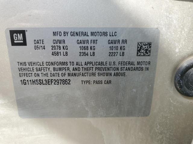 1G11H5SL3EF297862 - 2014 CHEVROLET MALIBU LTZ GOLD photo 12