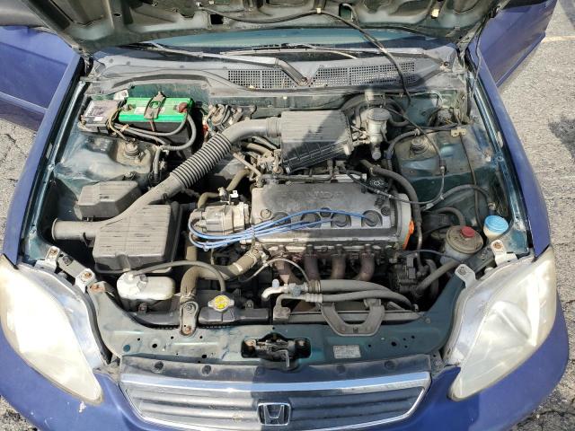 2HGEJ6614YH532057 - 2000 HONDA CIVIC BASE BLUE photo 11