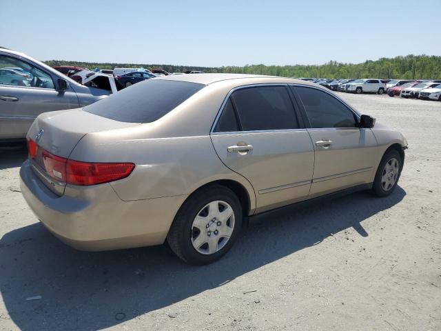 1HGCM56495A043876 - 2005 HONDA ACCORD LX ოქროსფერი ფოტო 3