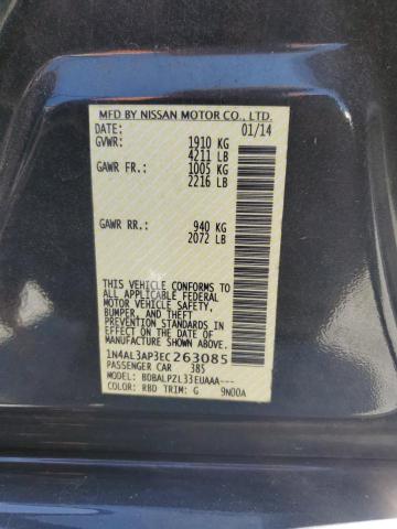 1N4AL3AP3EC263085 - 2014 NISSAN ALTIMA 2.5 BLACK photo 12