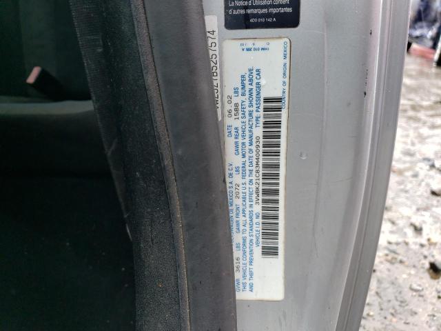 3VWBK21C83M400930 - 2003 VOLKSWAGEN NEW BEETLE GL 银色 照片 12