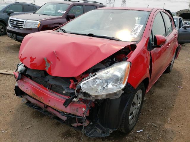 JTDKDTB31C1501306 - 2012 TOYOTA PRIUS C RED photo 1