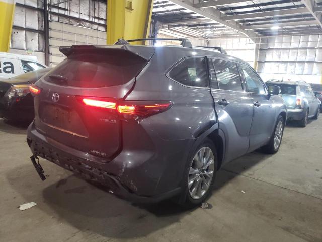 5TDDBRCHXMS530948 - 2021 TOYOTA HIGHLANDER HYBRID LIMITED GRAY photo 3